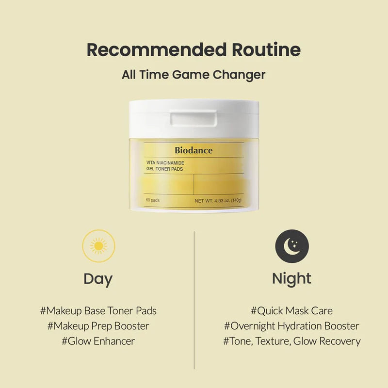 BIODANCE - Vita Niacinamide Gel Toner Pad 60 Pads
