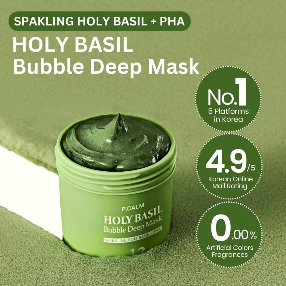 P.CALM ā Holy Basil Bubble Deep Mask 90g