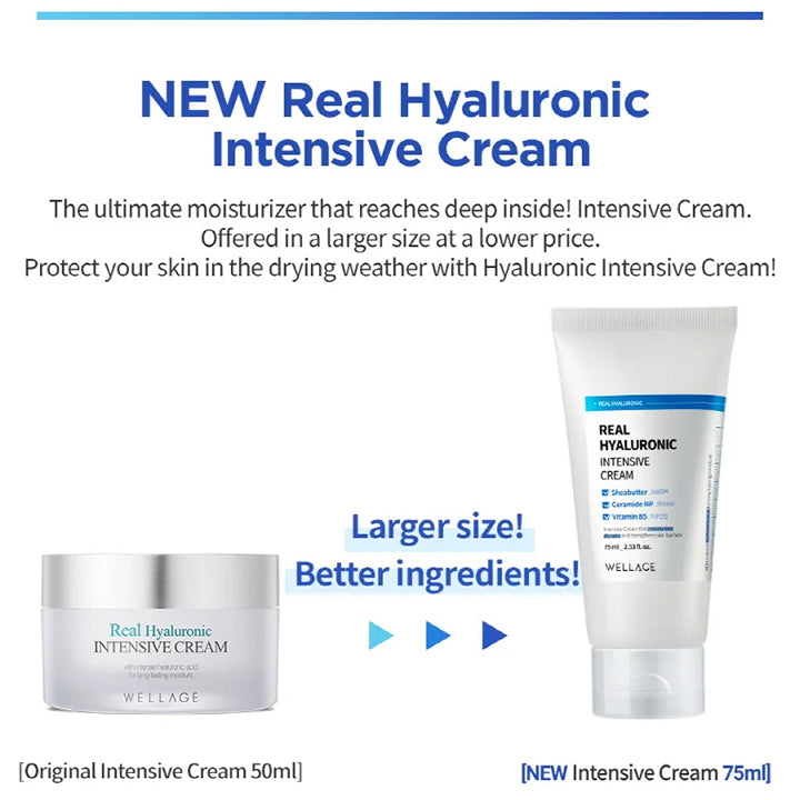 WELLAGE Real Hyaluronic Intensive Cream 75ml