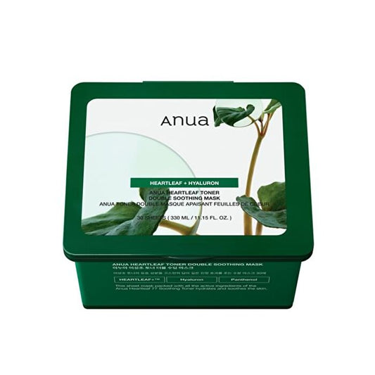 ANUA HEARTLEAF Toner Double Soothing Mask – 30 Sheets (330 ml)