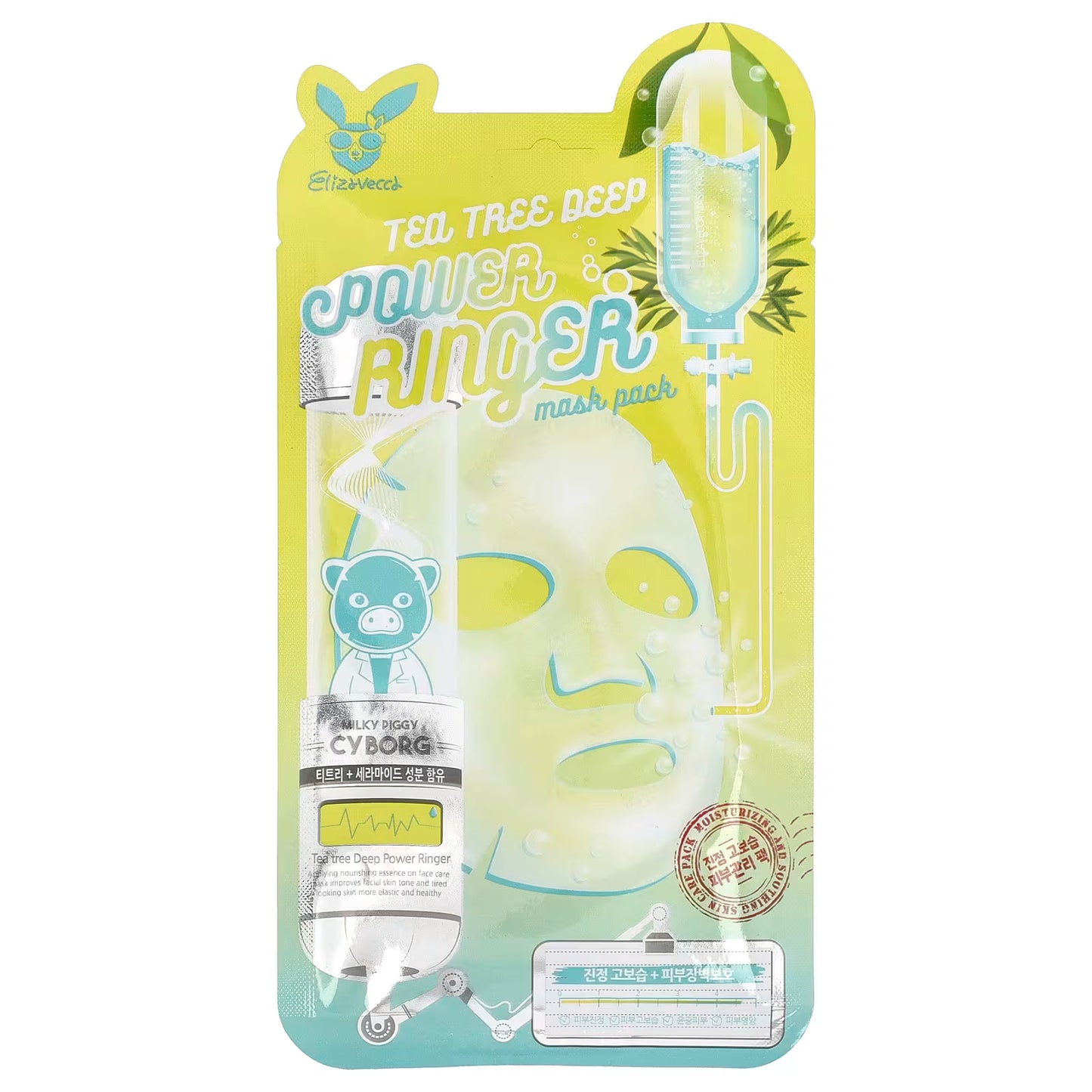 ELIZAVECCA – Tea Tree Deep Power Ringer Mask (Single)