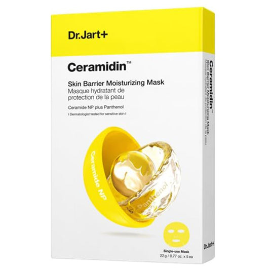 Dr Jart Ceramidin Skin Barrier Moisturizing Mask 22g x 5 Masks / Box