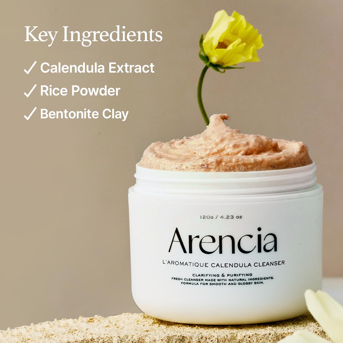 ARENCIA - Calendula Rice Mochi Cleanser 120g