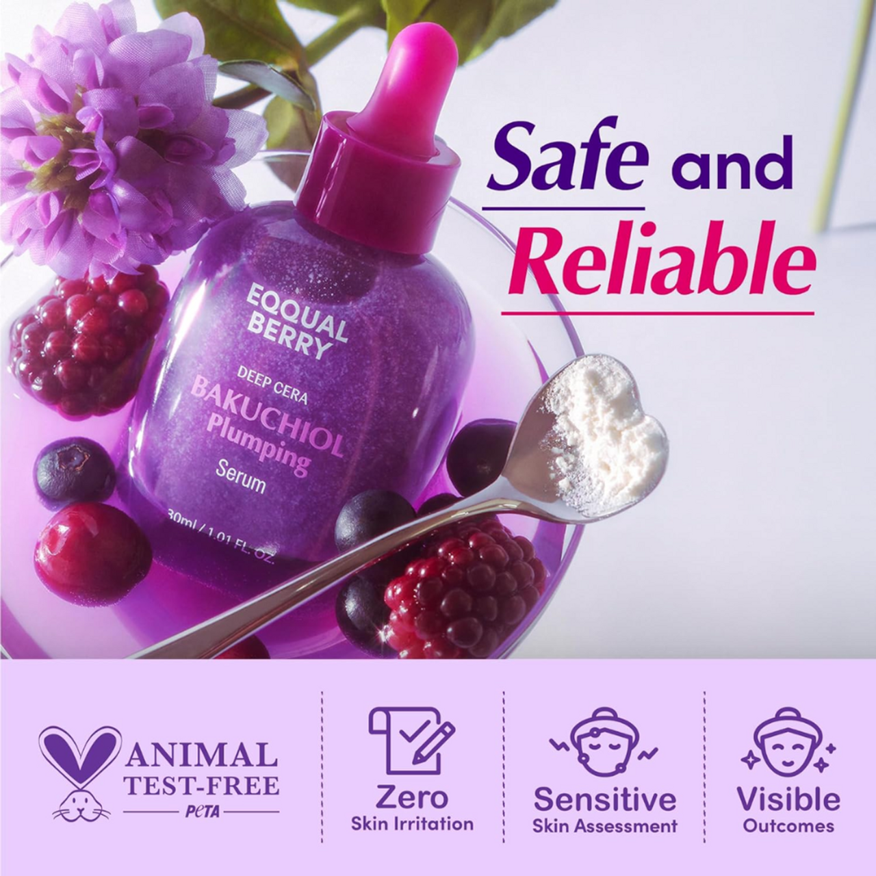 EQQUALBERRY - Deep Cera Bakuchiol Plumping Serum 30ml