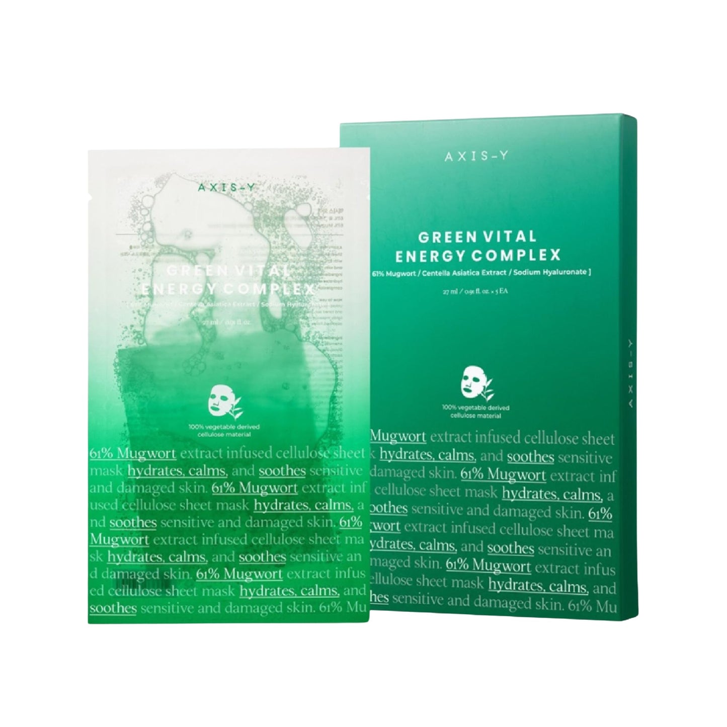 AXIS-Y – Mugwort Green Vital Energy Complex Hydrating & Soothing Sheet Mask