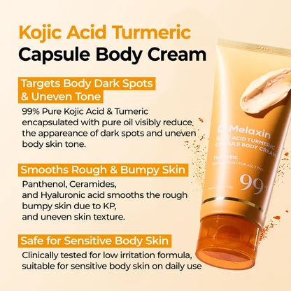 DR MELAXIN - KOJIC ACID TURMERIC CAPSULE BODY CREAM