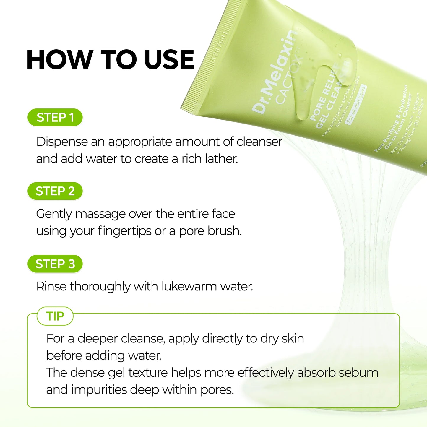 DR MELAXIN - Cactox Pore Relief Gel Cleanser 120ml