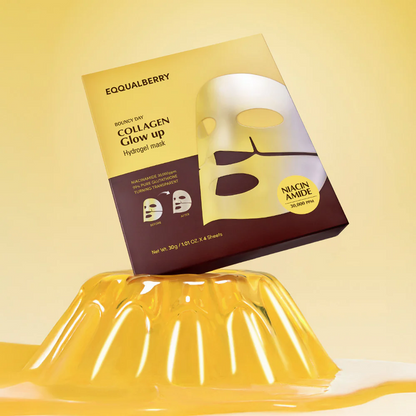 EQQUALBERRY - Collagen Glow up Hydrogel Beauty Mask 	30g*4 Mask