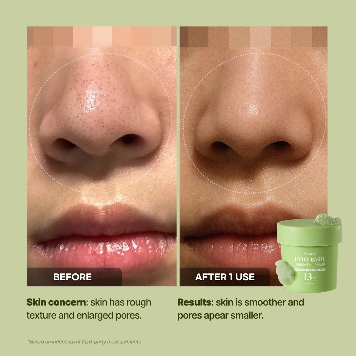 P.CALM – Holy Basil Bubble Deep Mask 90g