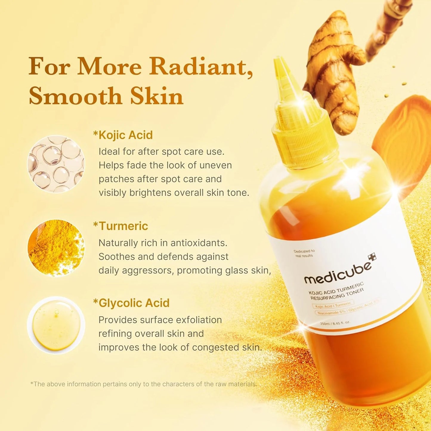 MEDICUBE – Kojic Acid Turmeric Resurfacing Toner 250ml