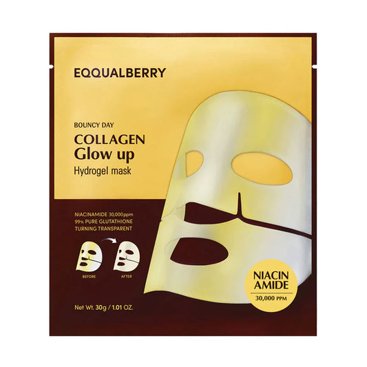 EQQUALBERRY - Collagen Glow up Hydrogel Beauty Mask 	30g*4 Mask