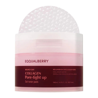 EQQUALBERRY – Collagen Pore Tight Up Gel Toner Pad