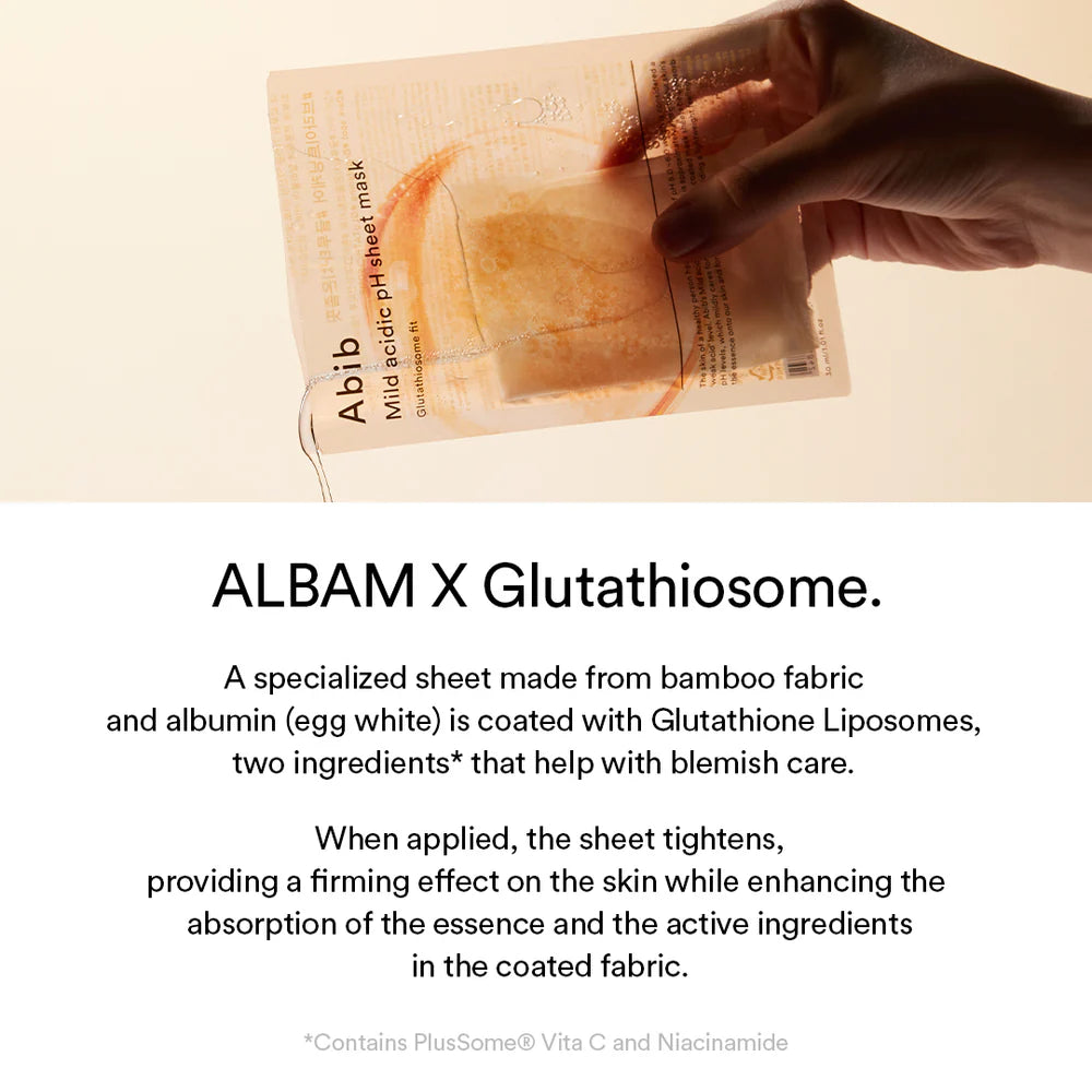 ABIB – Mild Acidic pH Sheet Mask Glutathiosome Fit 1 pc