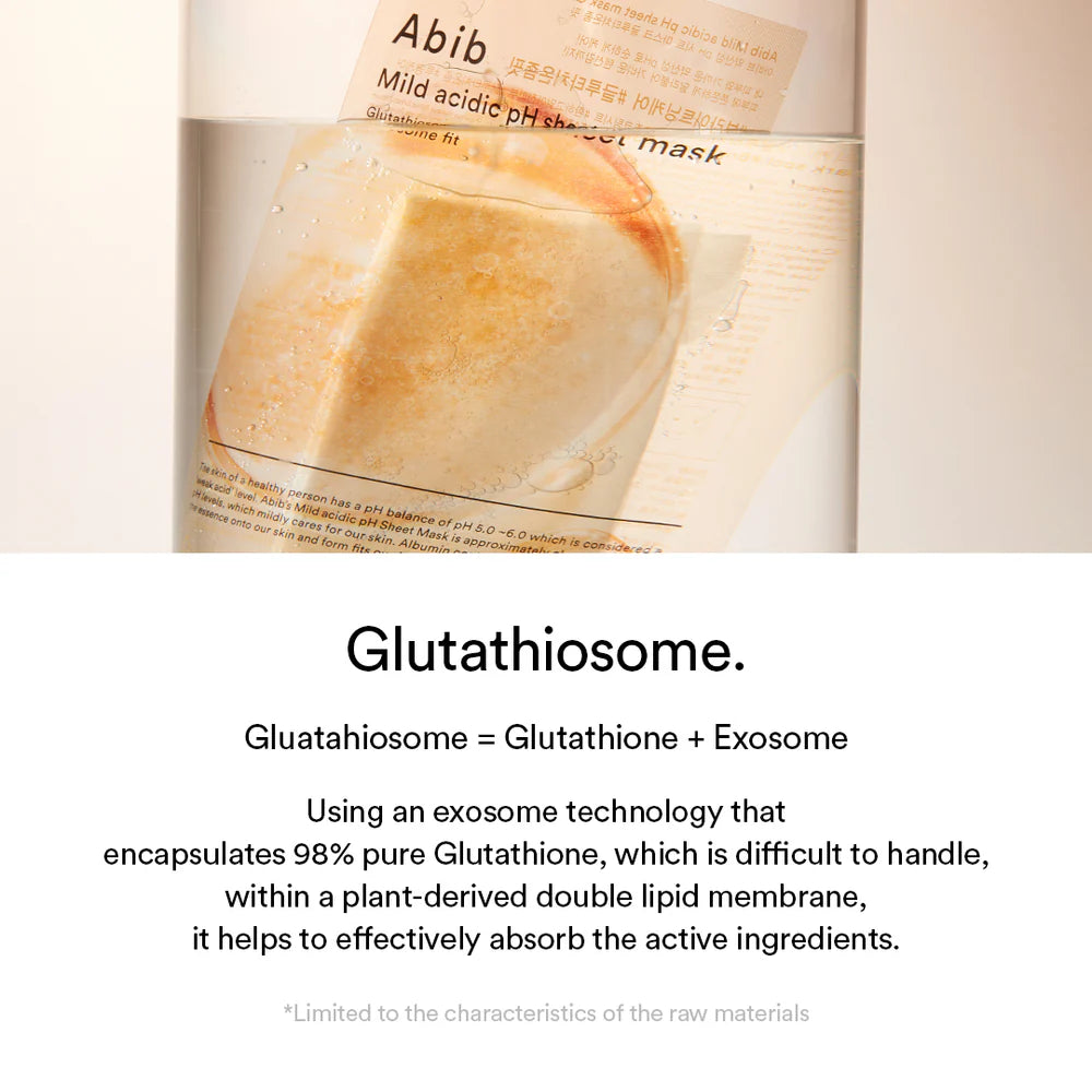 ABIB – Mild Acidic pH Sheet Mask Glutathiosome Fit 1 pc
