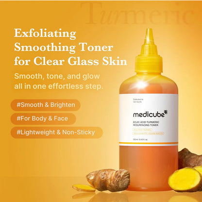MEDICUBE – Kojic Acid Turmeric Resurfacing Toner 250ml