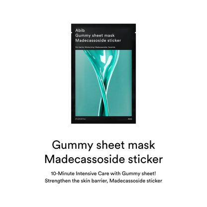 ABIB – Gummy Sheet Mask Madecassoside Sticker (27ml)