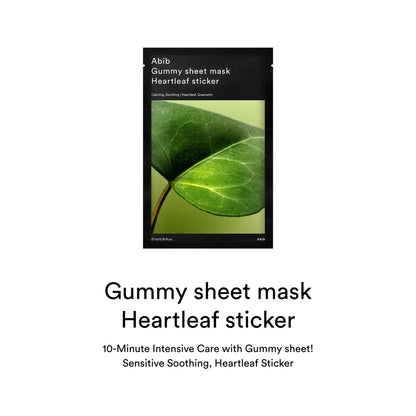 ABIB – Gummy Sheet Mask Heartleaf Sticker (27ml)