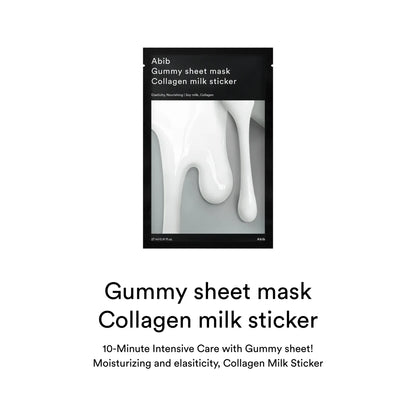 ABIB – Gummy Sheet Mask Collagen Milk Sticker (27ml)