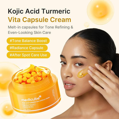 MEDICUBE - KOJIC ACID TURMERIC VITA CAPSULE CREAM 53g
