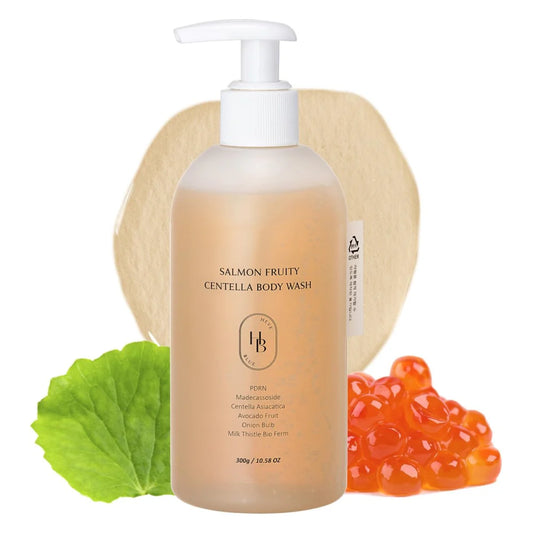 HEVEBLUE – Salmon Fruity Centella Body Wash 300ml