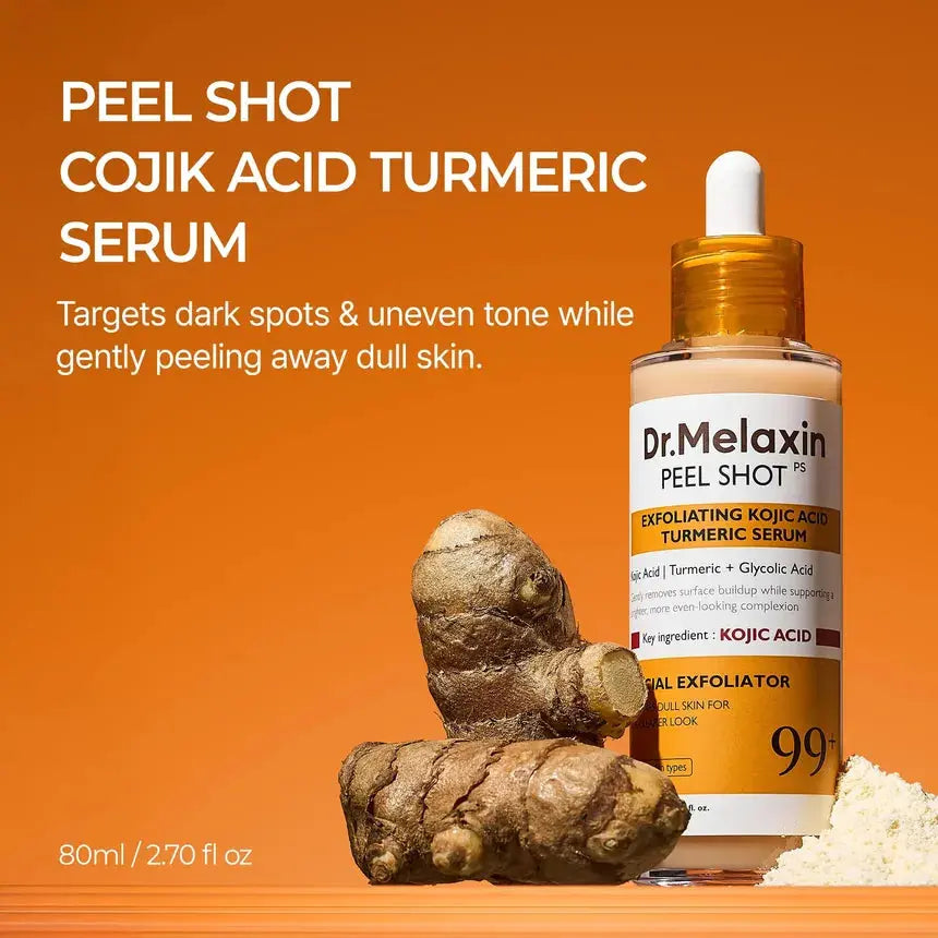 Dr.Melaxin - PEEL SHOT Exfoliating Kojic Acid Turmeric Serum 80ml