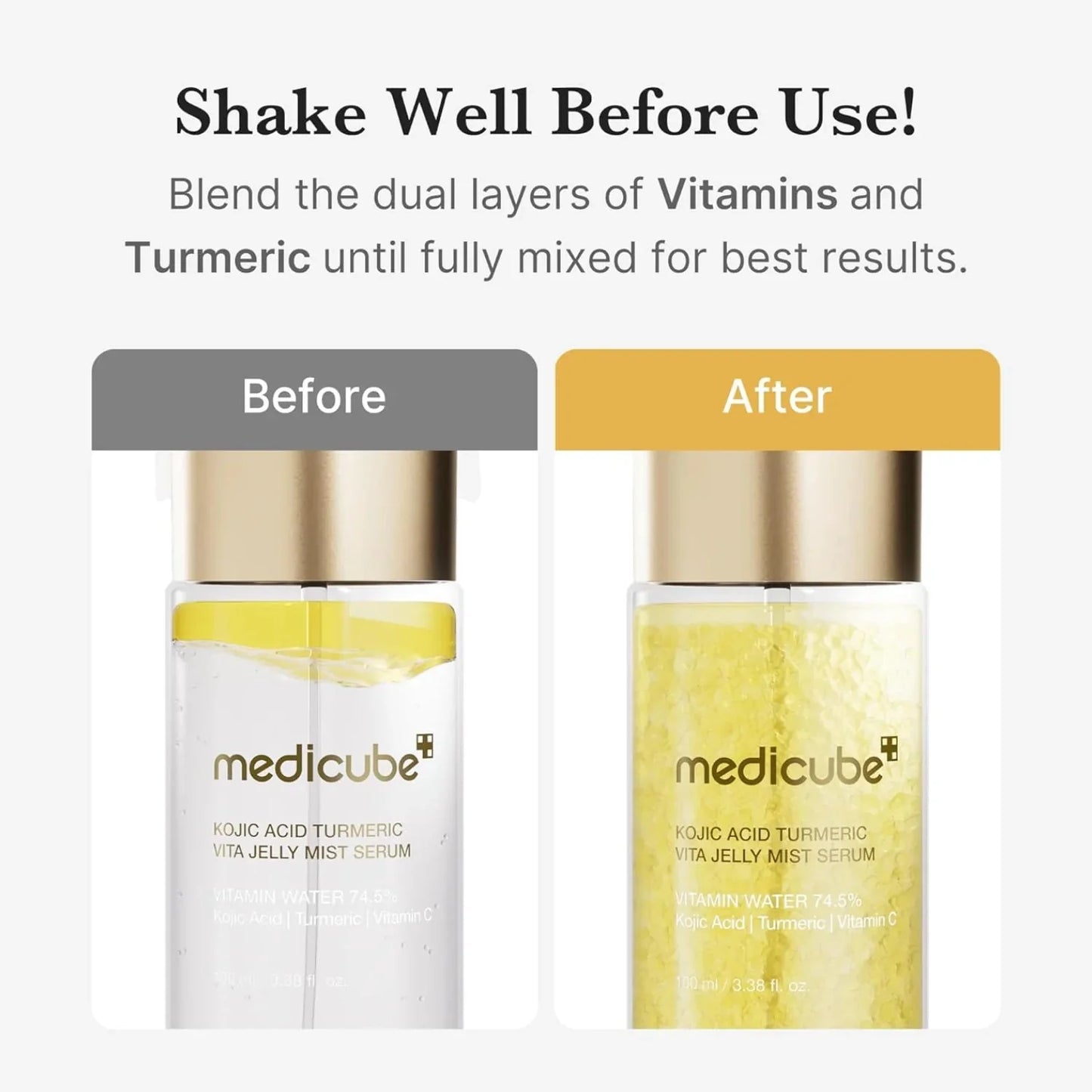 MEDICUBE – Kojic Acid Turmeric Vita Jelly Mist Serum 100ml