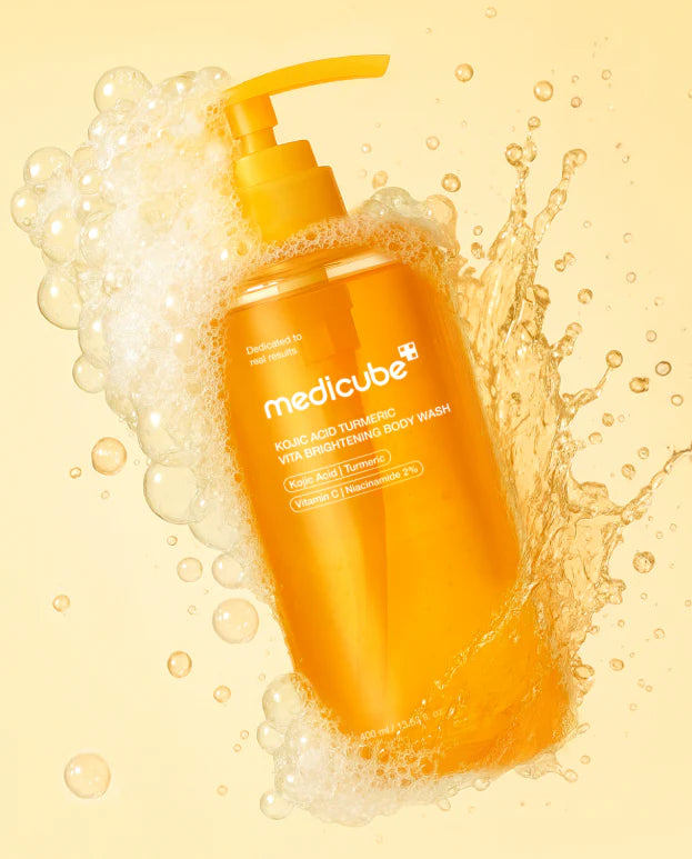 MEDICUBE - KOJIC ACID TURMERIC VITA BRIGHTENING BODY WASH 400ml