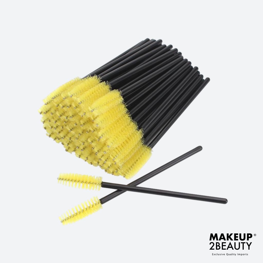 Disposable Lash Brush Yellow- 50 pack